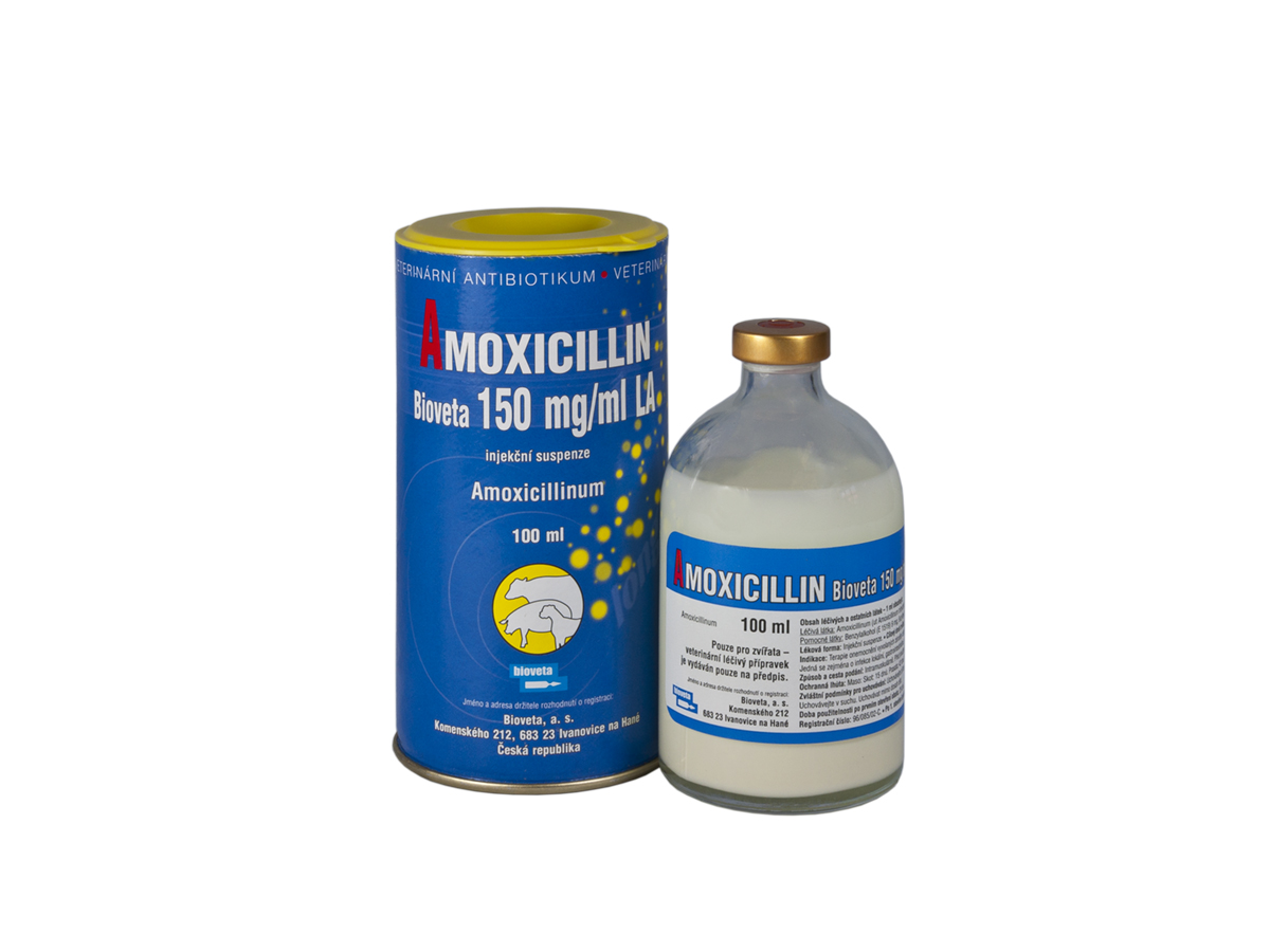 AMOXICILLIN BIOVETA 150 mg/ml LA injekčná suspenzia