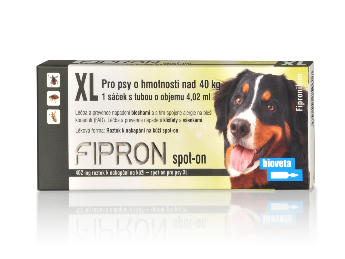 FIPRON 402 mg roztok k nakvapkaniu na kožu – spot-on pre psy XL